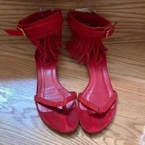 Zara red shoes 36